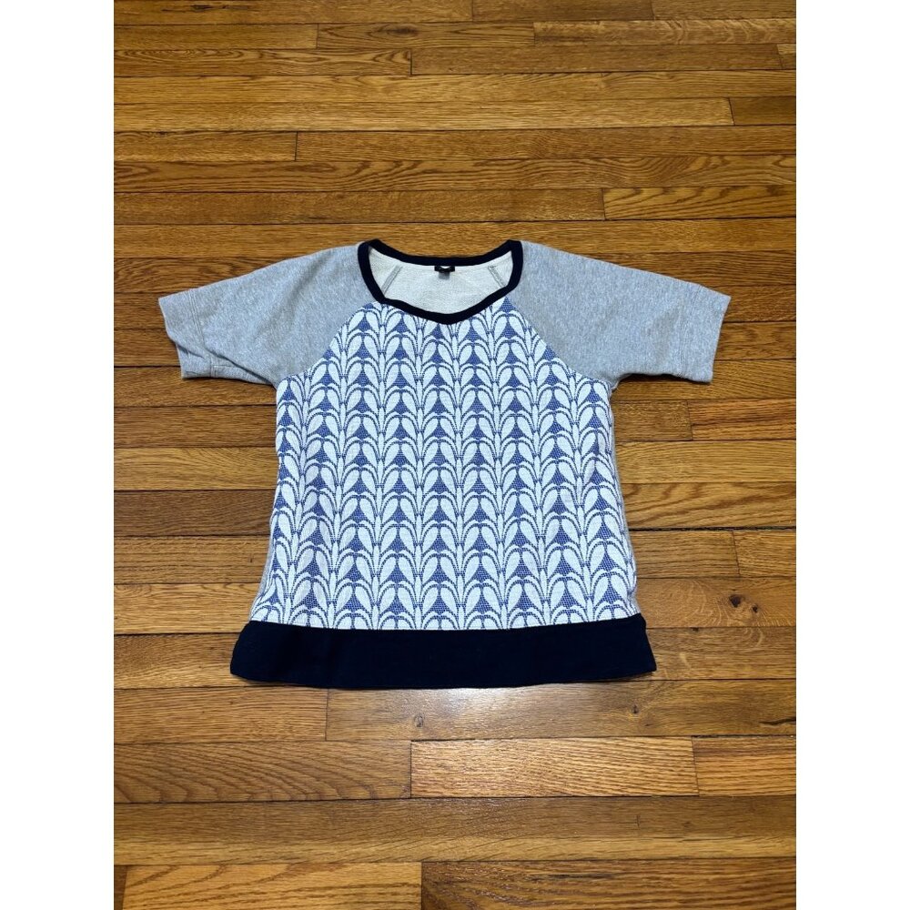 J. Crew Womens Knit Top Size Small 100% Cotton Raglan Short Sleeve Shirt Blouse